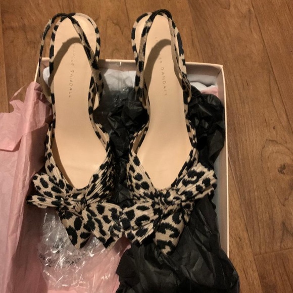 Loeffler Randall | Sylvana Pleated Knot Slingback Pump Leopard - Picture 6 of 10